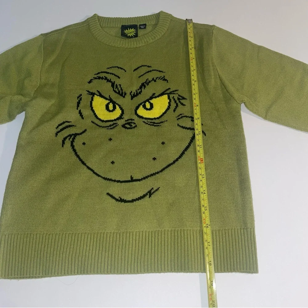 Dr Seuss Grinch Sweater Kids Holiday‎ Green Sweater Size X Small XS 4 5